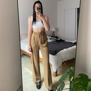 High-waisted Straight Leg Trousers